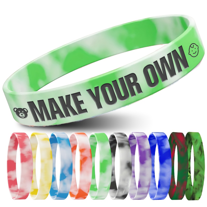 73pcs 'Custom' Silicone Wristbands Featuring Bear Design